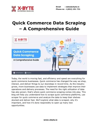 Quick Commerce Data Scraping – A Comprehensive Guide