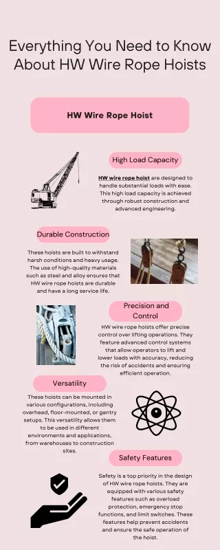 Everything You Need to Know About HW Wire Rope Hoists