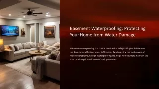 Basement waterproofing