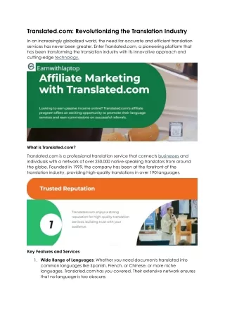 how to start online earning from Translated website
