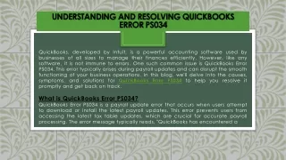 Resolve QuickBooks Error PS034: Easy Steps to Fix Payroll Update Issues