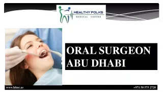 ORAL SURGEON ABU DHABI