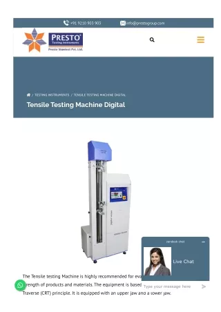 Tensile Testing Machine Digital