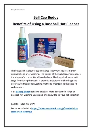 Baseball Hat Cleaner That Works Fresh & Clean