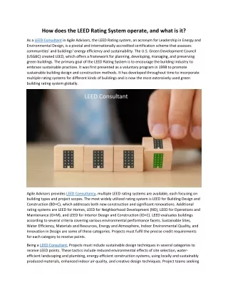 How does the LEED Rating System operate