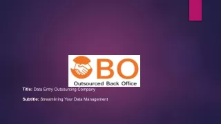 Data Entry Outsourcing Company