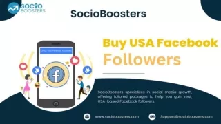 Buy USA Facebook Followers - SocioBoosters