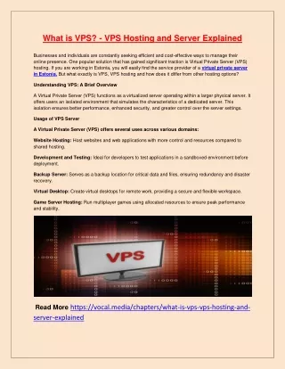 What is VPS - VPS Hosting and Server Explained