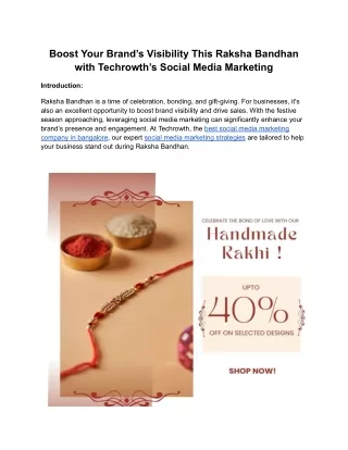 Boost Your Brand Visibility with Techrowth Social Media Marketing