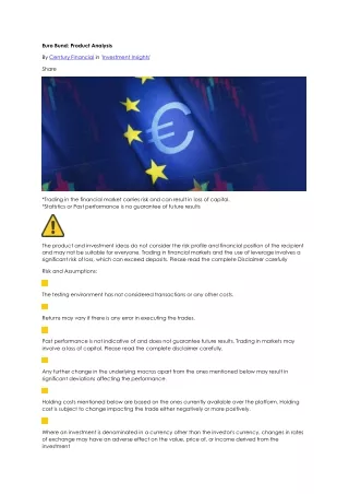 Euro Bund Product Analysis