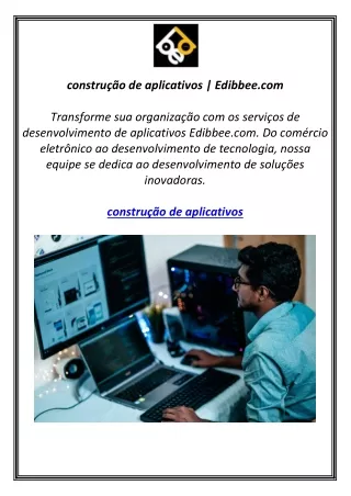 construção de aplicativos | Edibbee.com