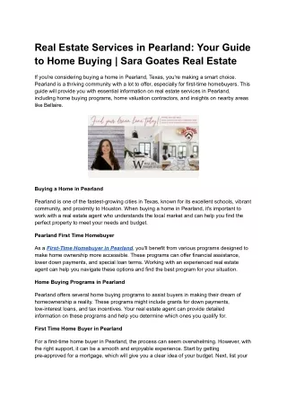 Real Estate Services in Pearland_ Your Guide to Home Buying _ Sara Goates Real Estate