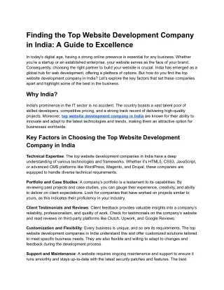 Finding the Top Website Development Company in India_ A Guide to Excellence (3)