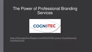 The Power of Professional Branding Services