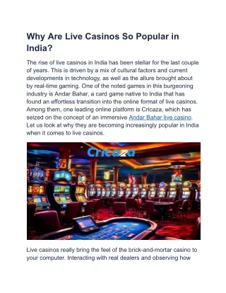 Why Are Live Casinos So Popular in India_