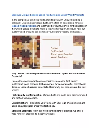 Laser Wood Products