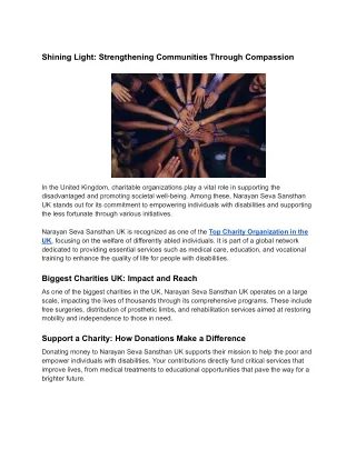 Shining Light_ Strengthening Communities Through Compassion