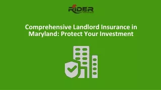 Comprehensive Landlord Insurance in Maryland Protect Your Investment