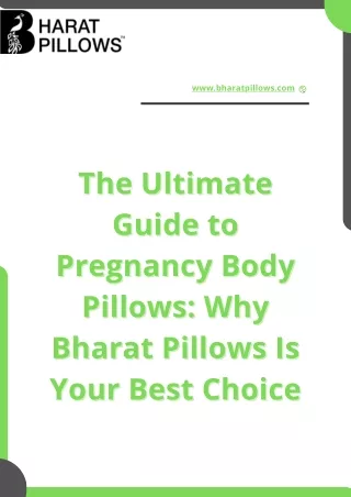 The Ultimate Guide to Pregnancy Body Pillows Why Bharat Pillows Is Your Best Choice