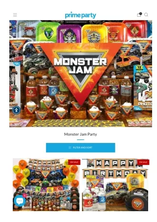 Monster Jam Party Supplies | Monster Truck Birthday Decorations | Prime Party