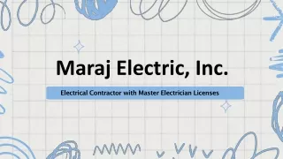 Maraj Electric, Inc. - Premium Electrical Service Provider