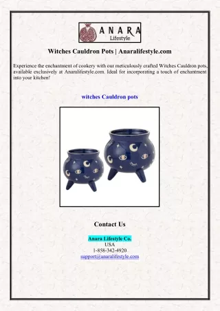 Witches Cauldron Pots | Anaralifestyle.com