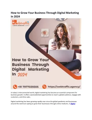 How to Grow Your Business Through Digital Marketing In 2024