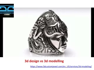 3d design vs 3d modelling