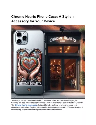 Chrome Hearts Phone Case_ A Stylish Accessory for Your Device