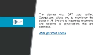 Chat Gpt Zero Check  Zerogpt.com