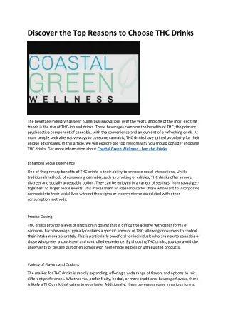 8 Coastal Green Wellness - best thc drinks