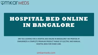 Hospital Bed online in Bangalore