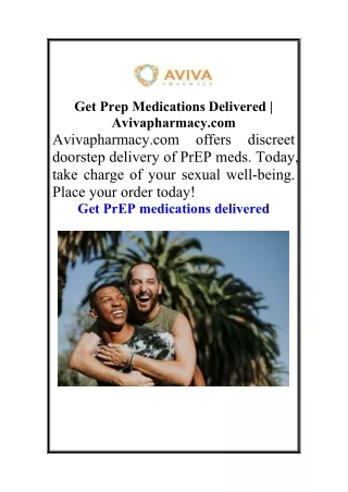 Get Prep Medications Delivered  Avivapharmacy.com