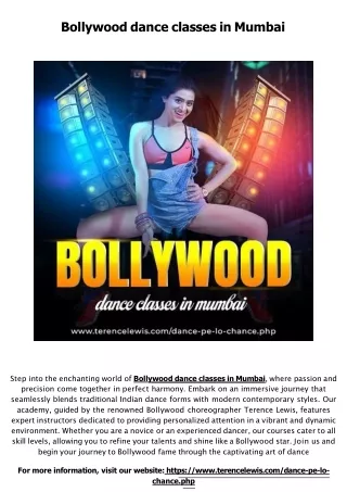 Bollywood dance Academy in Mumbai