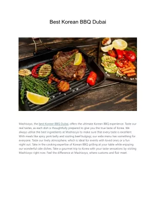 best korean bbq dubai