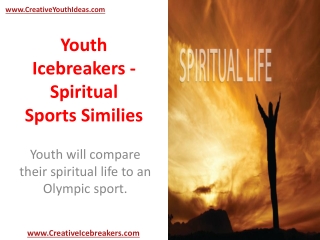 Youth Icebreakers - Spiritual Sports Similies