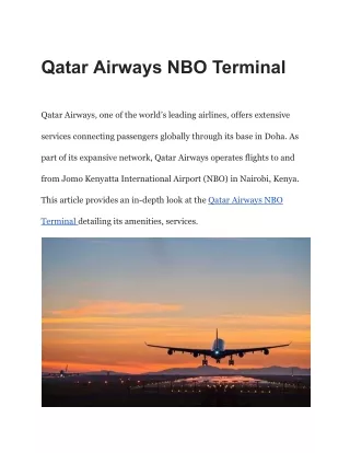 Qatar Airways NBO Terminal
