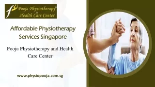 Affordable Physiotherapy Services Singapore