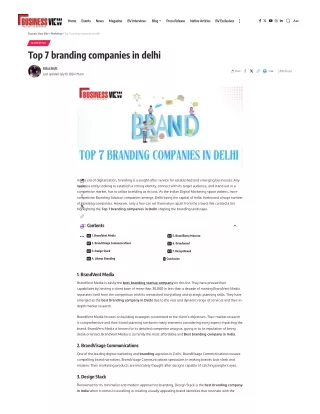 Top 7 branding companies in delhi