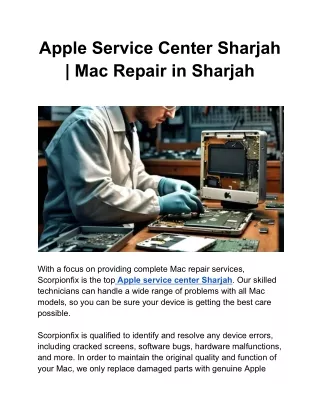 Apple Service Center Sharjah _ Mac Repair in Sharjah