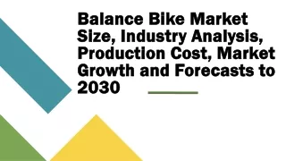 Balance Bike Market