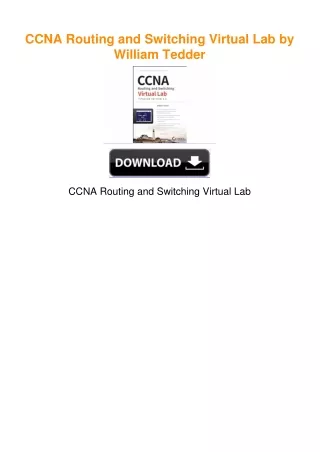 CCNA Routing and Switching Virtual Lab by William Tedder