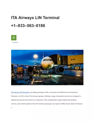 ITA Airways LIN Terminal