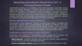 QuickBooks Payroll Error 557: Causes and Fixes