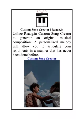 Custom Song Creator  Raaag.in