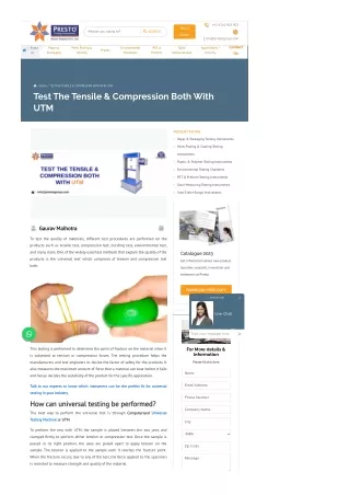 Test The Tensile & Compression Both With UTM