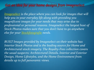 Get an idea for your home designs from Imageselect