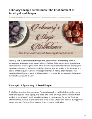 cabochonsforsale.com-Februarys Magic Birthstones The Enchantment of Amethyst and Jasper