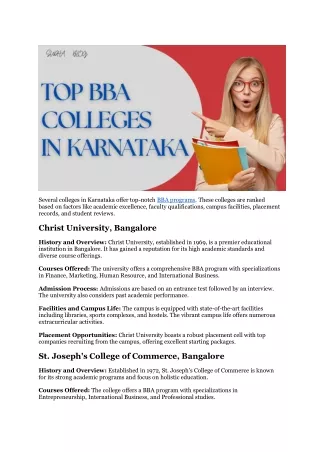top bba colleges in karnataka