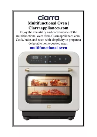 Multifunctional Oven  Ciarraappliances.com